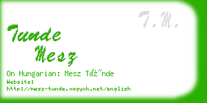 tunde mesz business card